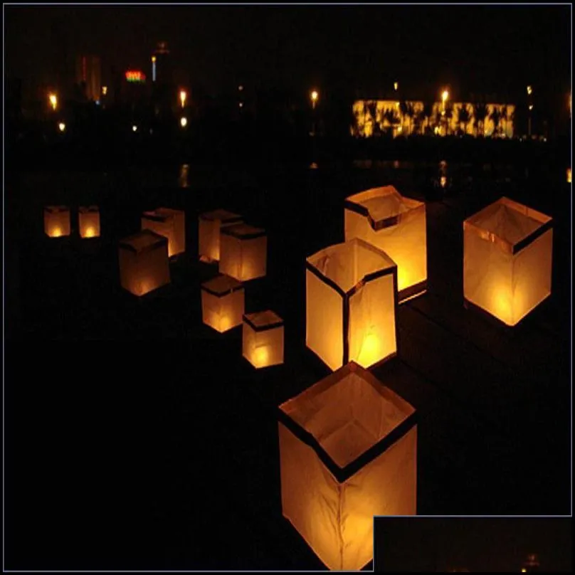 diy manual paper lanterns floating water lantern for birthday party wedding home festival decoration with candle 1 5hy yy