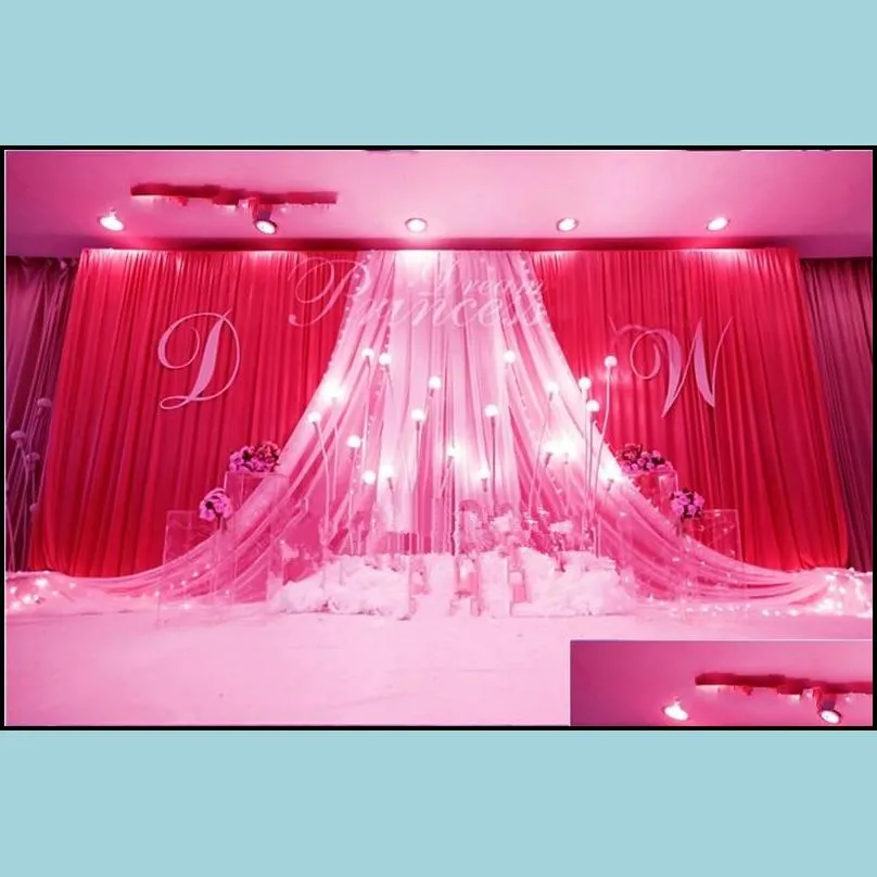 new background satin curtain european style wedding party stage decoration prop classic yarn ceiling backdrop 208gd2 ww