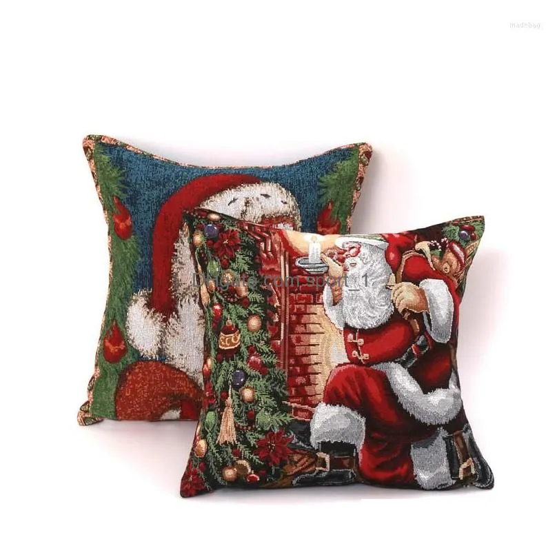 pillow 1 pc 45x45cm jacquard christmas pattern cover dont include inner for bed sofa seat car 1jl0110