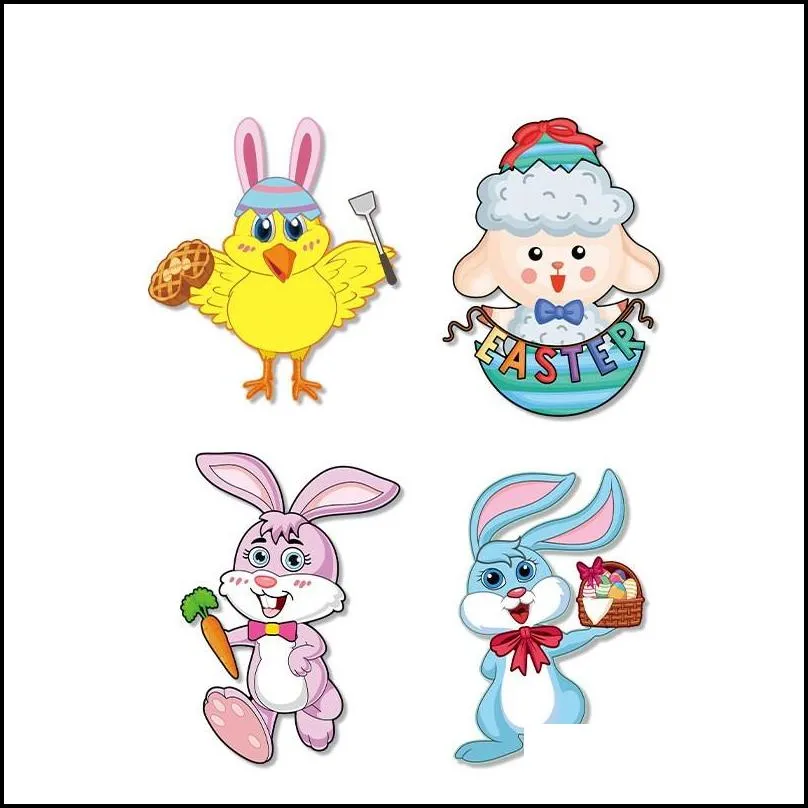 east rabbit sticker party supplies baby cartoon diy bunny stickers happy easter egg 25pcs/lot kids gift iif3154 71 j2