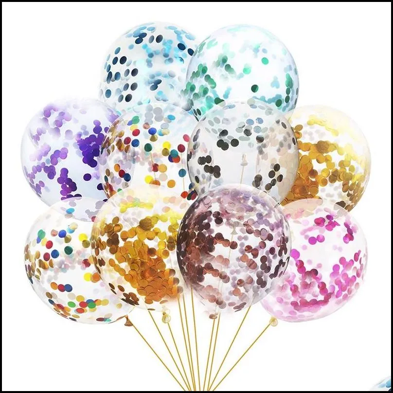 multi type sequins transparent ballon 12 inches valentines day halloween christmas graduation party decoration air balloon 0 19tt l2