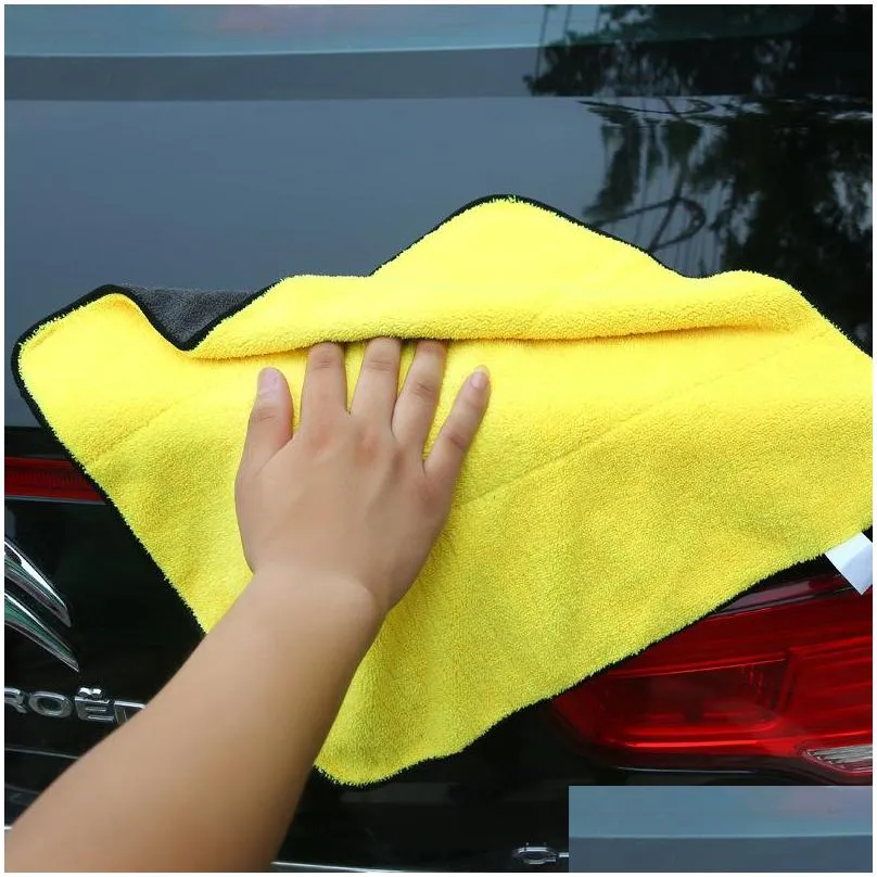 car care polishing washing towels washing drying microfiber towel plush thick car cleaning cloth fiber polyester plush299n