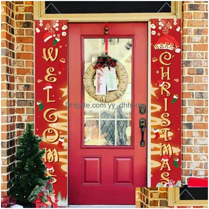 christmas decorations creative curtain door decoration home merry year high qualitychristmas