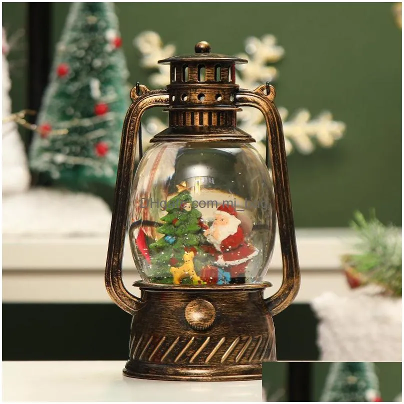 christmas decorations kerosene lamp shape lantern creative crystal ball holiday ornaments decoration giftchristmas