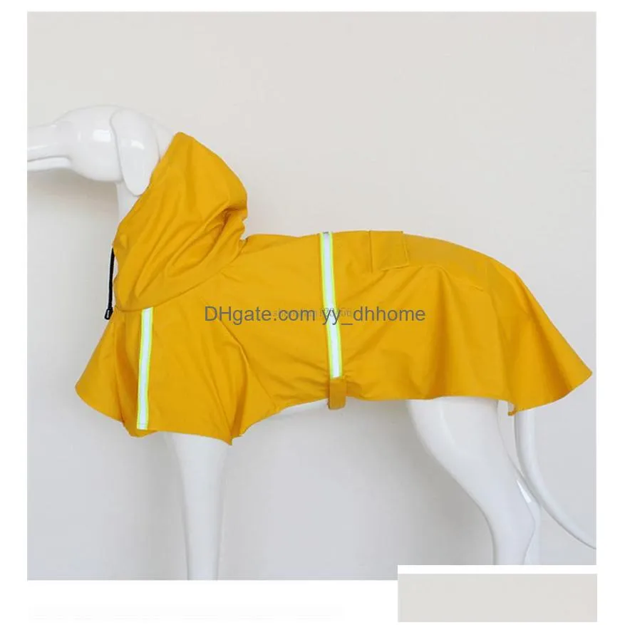 dog raincoat apparel pet dog reflective waterproof raincoats safe walk the dogs outwears accessories