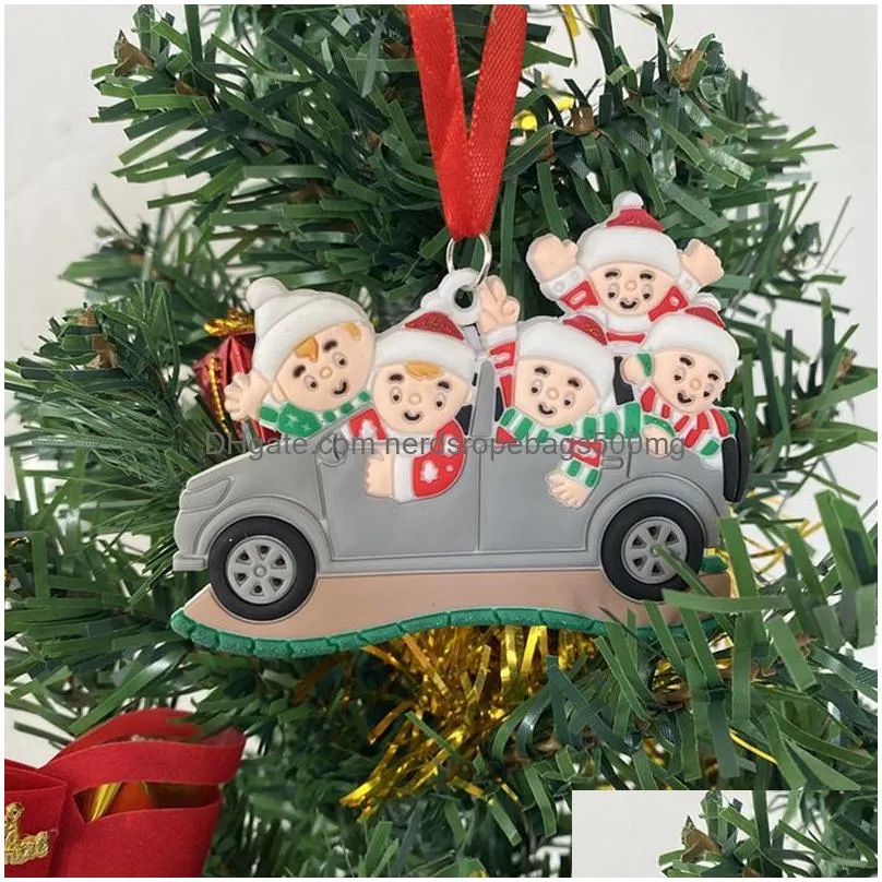 christmas decorations tree pendant hanging decoration pvc diy family blessing car ornament year 2022christmas