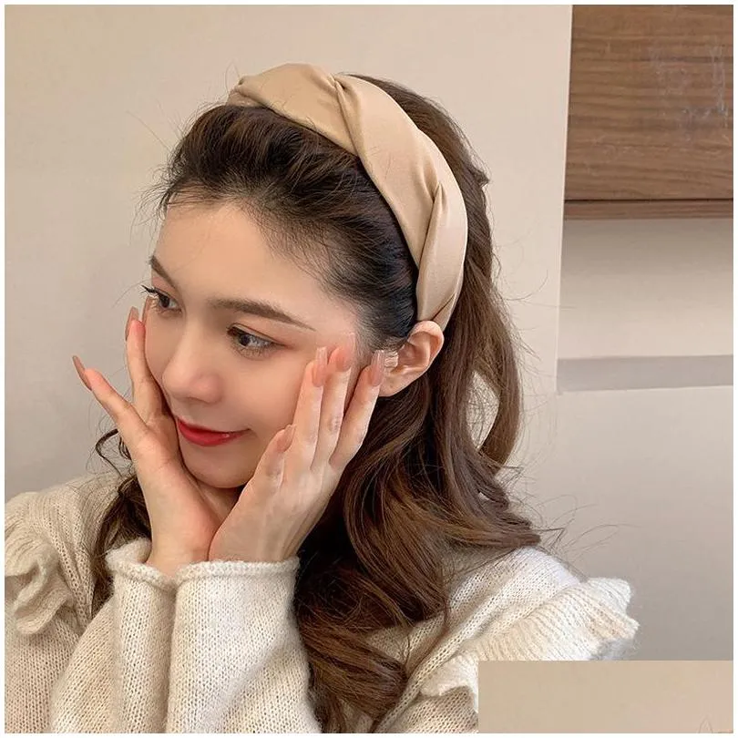 accessories retro wide edge face washing hair hoop korean sense girl temperament 100 headband french simple hair band