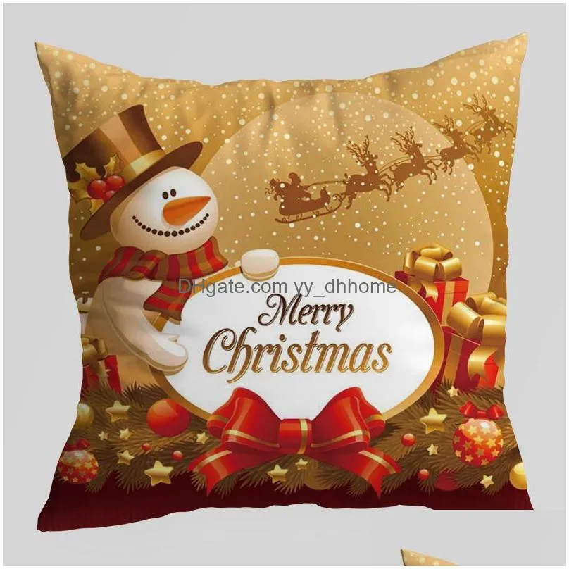 cushion/decorative pillow merry christmas cover xmas decorative pillowcase cotton snowflake print cushion living room decoration