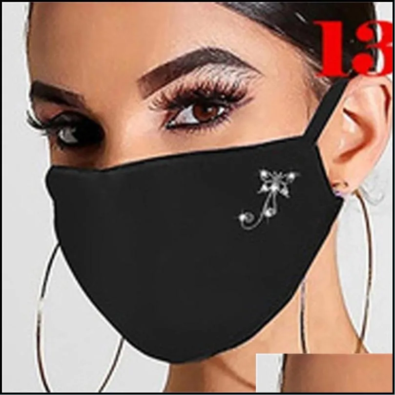 fashion sparkling rhinestone women jewelry elastic mask magic scarves reusable washable fashionable face bandana masks headwears 85 v2