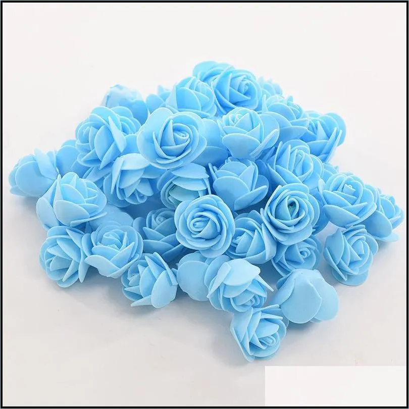 pure handwork artificial flower head 3.5 cm foam rose pe more color decorating festival diy 4dhc1