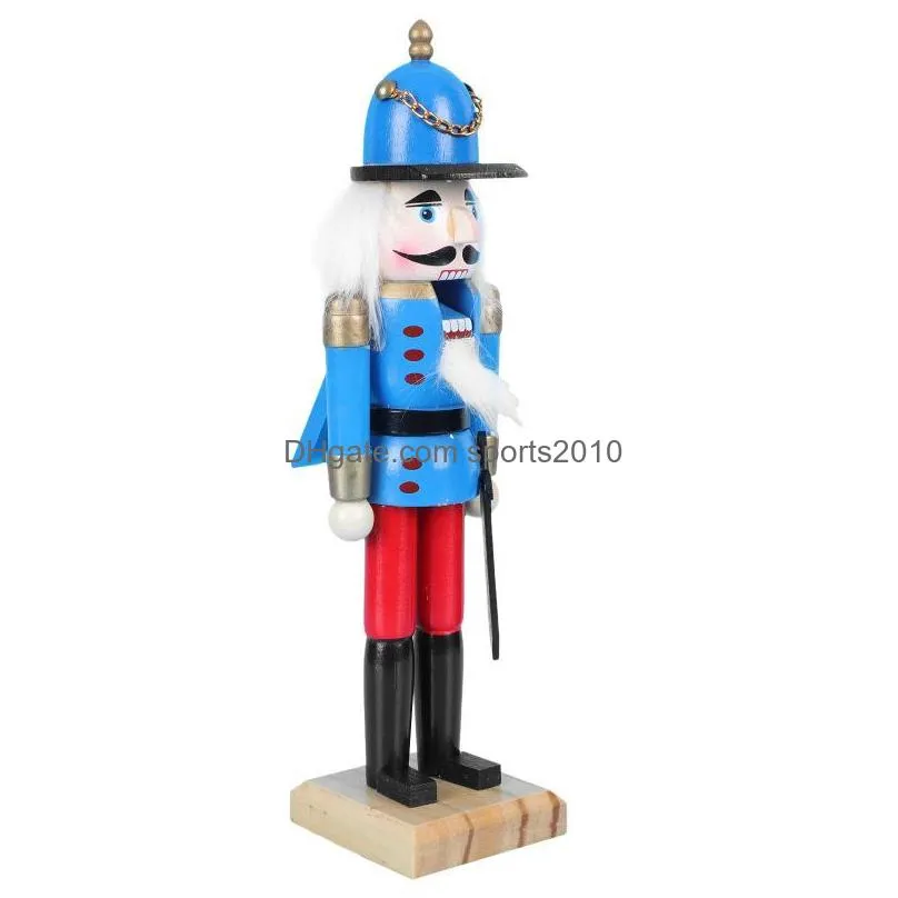 christmas decorations 1pc nutcracker figurine ornament smooth wooden soldier for xmaschristmas