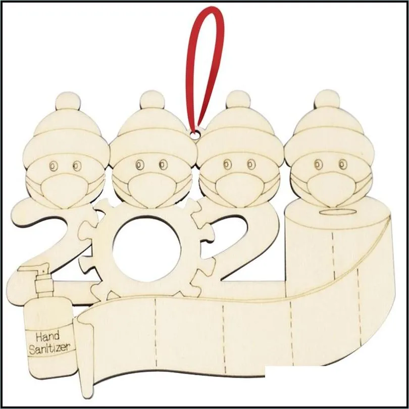 woodiness christmas ornaments pendant diy xmas tree decorations pendants mask quarantine snowman decor hanging party gift 7jma