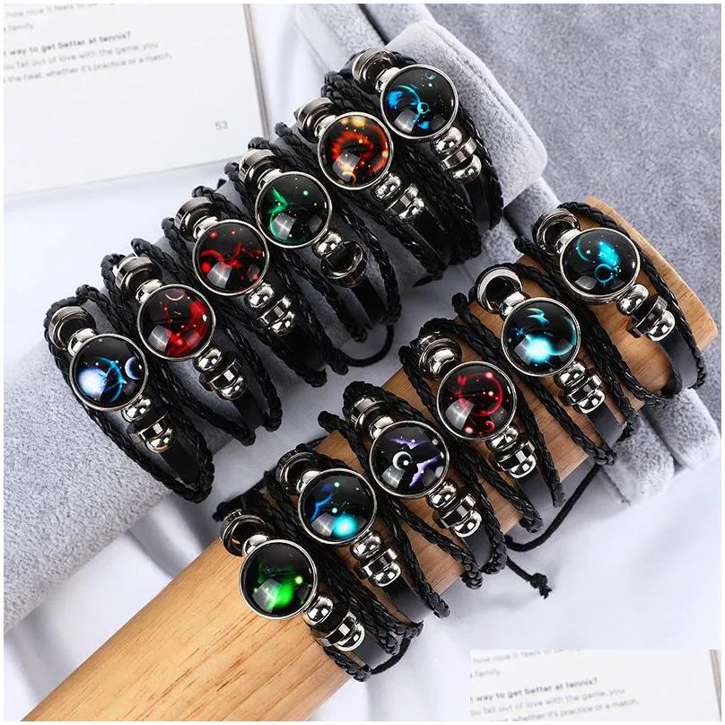 2021 chain simple student trend male lovers bracelet string female hand of 12 constellations glowinthe dark is acted