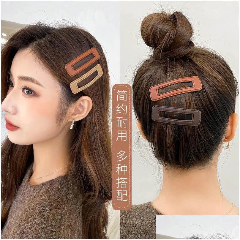 2022 new barrettes female side clip candy bangs clip broken hairpin bb hairclip at the back of head