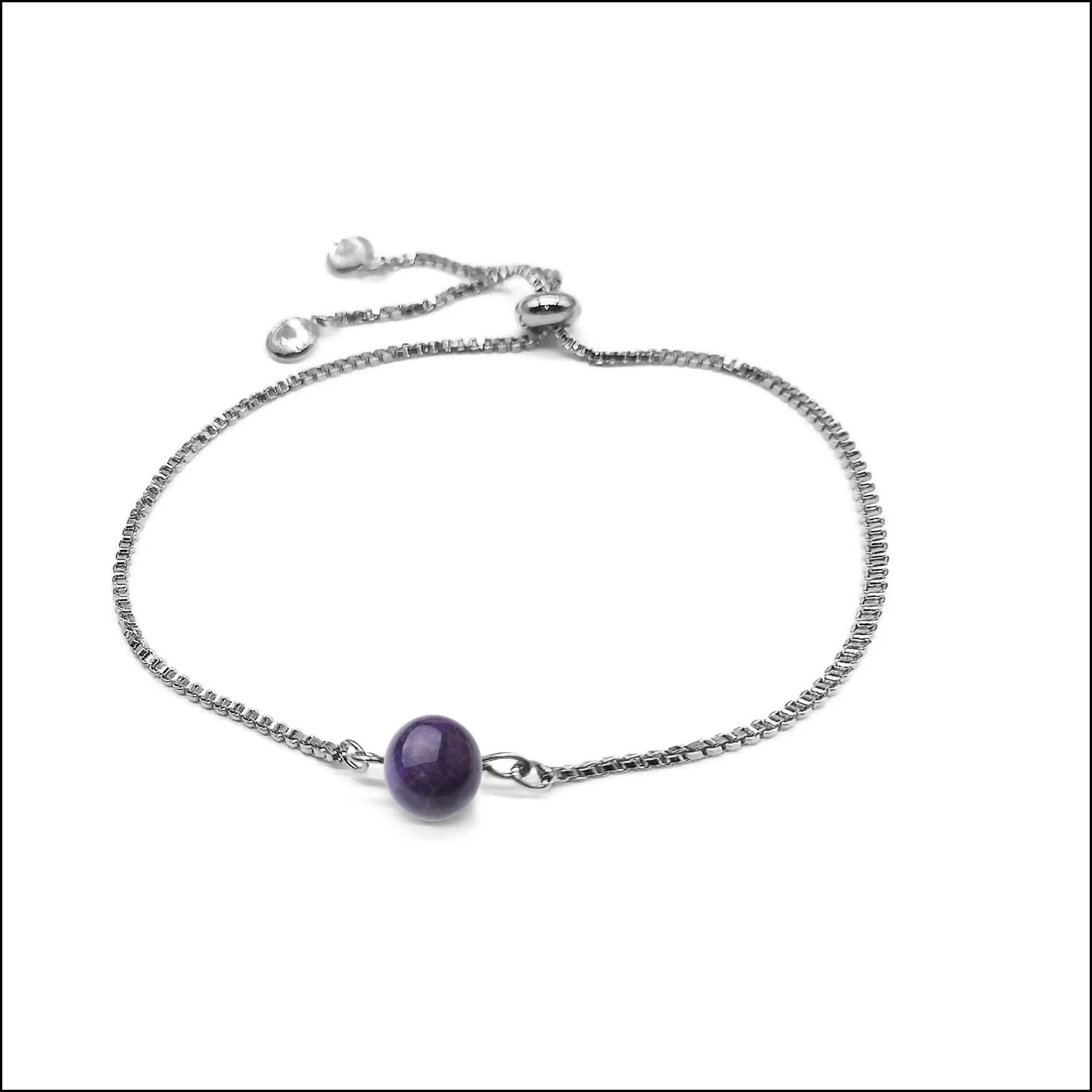 healing crystal tenns bracelet wristbands 8mm stone beads chakra gemstone cuff bangle anklet jewelry adjustable for men women teen