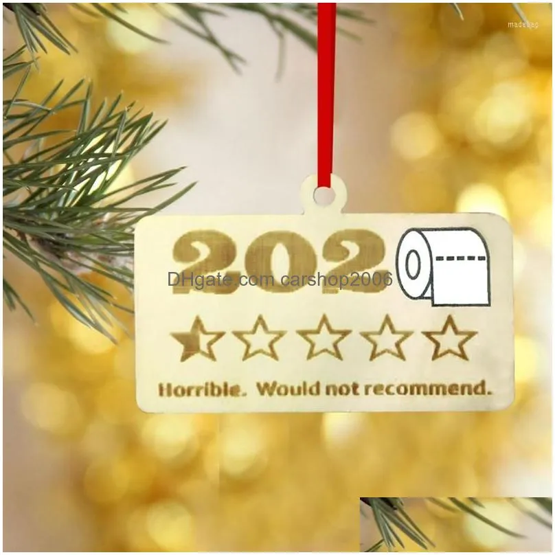 christmas decorations 4pcs/set 2022 tree wooden ornament hanging santa claus paper towel modeling for festival home decor