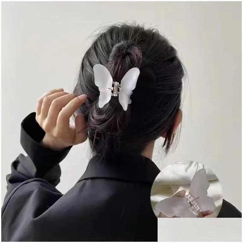 super fairy butterfly clip shark clips female summer back of head hair clip small headdress new