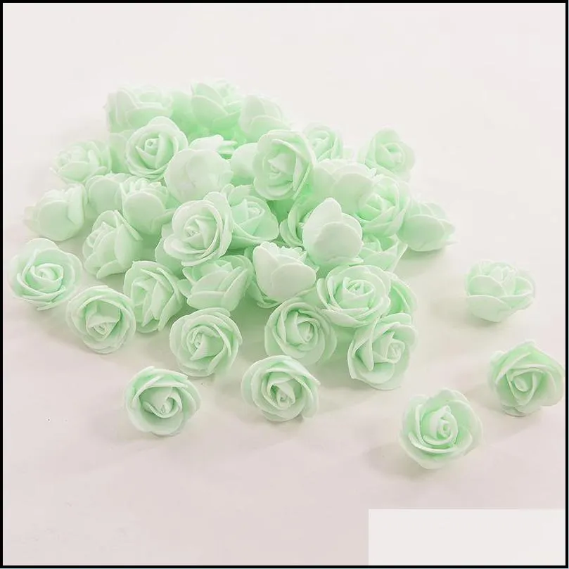 pure handwork artificial flower head 3.5 cm foam rose pe more color decorating festival diy 4dhc1