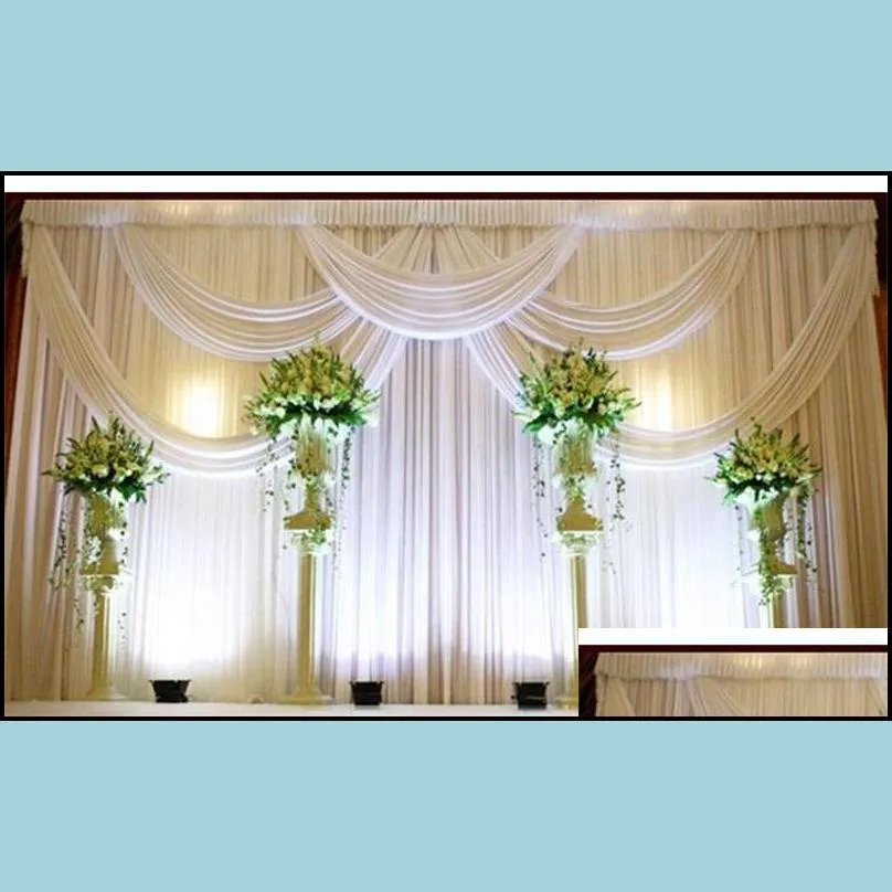 new pattern background satin curtain wedding party stage decoration veil classic yarn ceiling backdrop 280gd ww