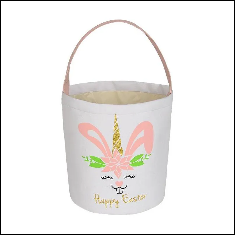 easter bunny bag burlap tote printed rabbit handbag easter egg basket put gift storage diy party favor seashipping 100pcs 26 o2