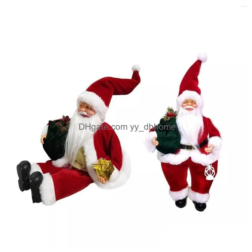 christmas decorations sitting old man doll ornaments child gift toy merry for home navidad gifts year 202258