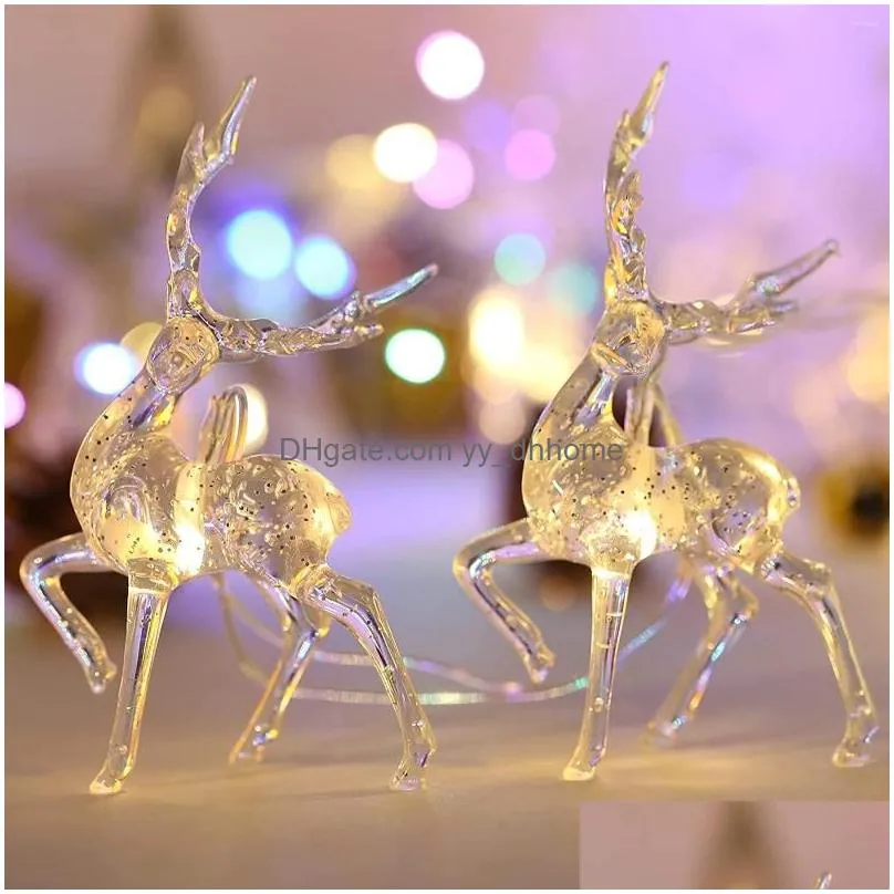 christmas decorations deer led string light 10led battery operated reindeer indoor decoration for home lights outdoor xmas party