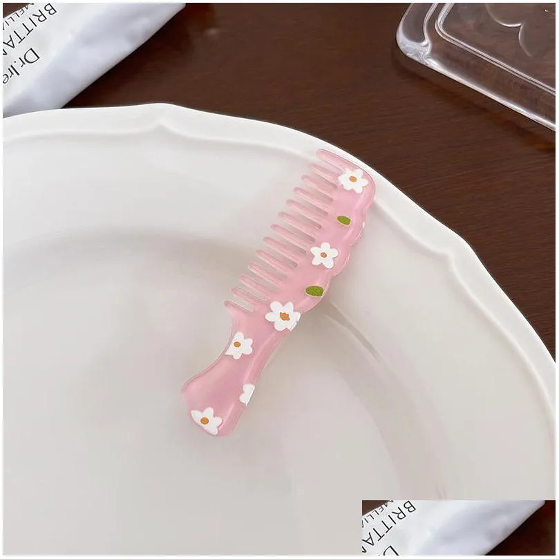 cute comb hair clip female side bangs clips headdress small flower duck beak personality net red summer