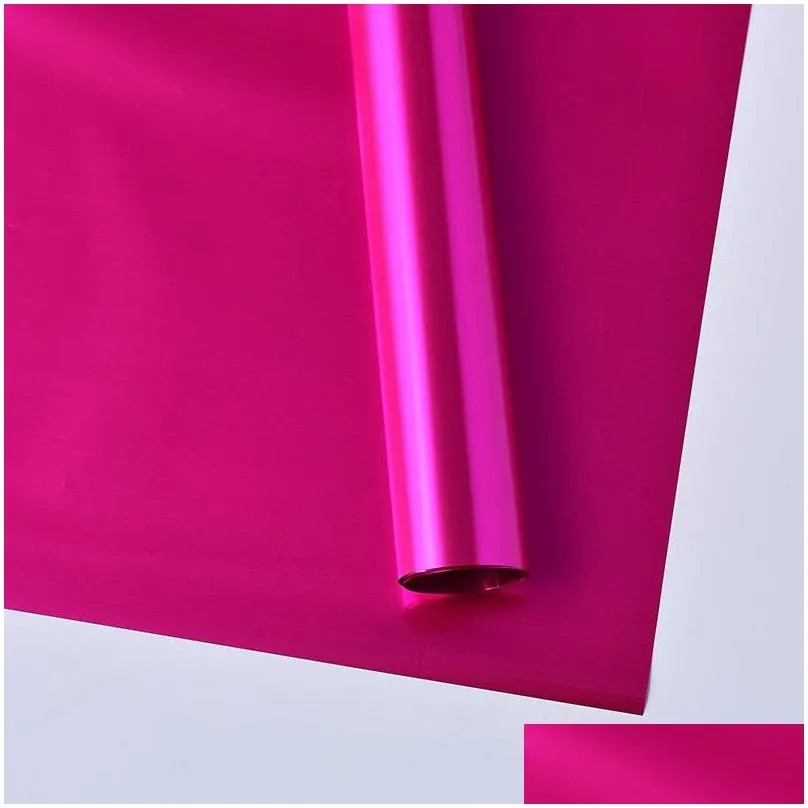 pure colour wrapping paper glossy platinum watertight papers manual packaging materials party background bouquet decorate 11 5cy n2