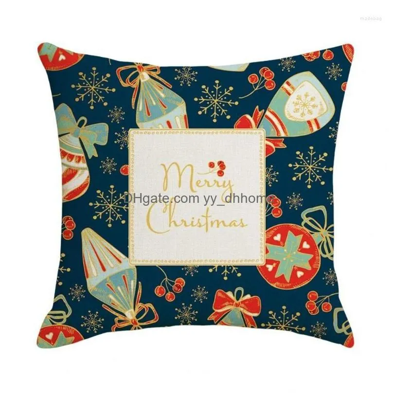 pillow dust proof unique xmas printing throw cover party supplies polyester square pillowcase washable for household