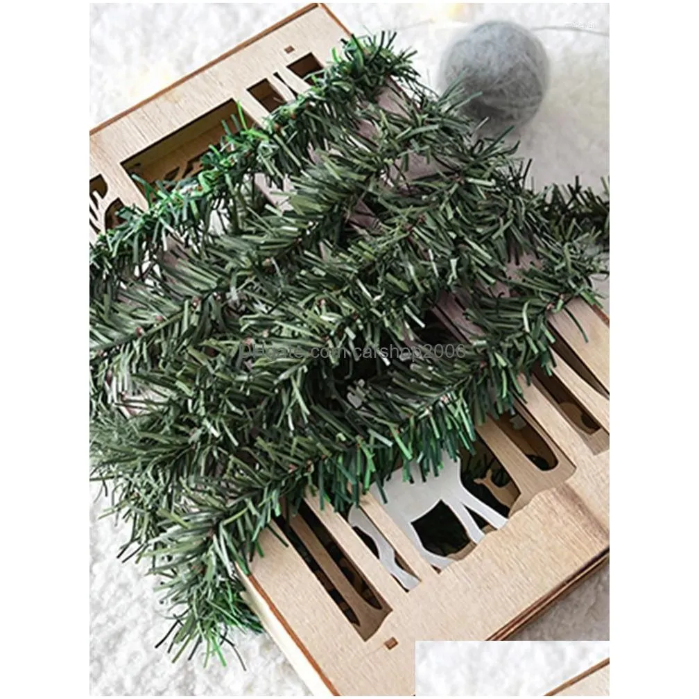 christmas decorations green garland wreath xmas home party tree decoration pine rattan hanging ornaments navidad excellent