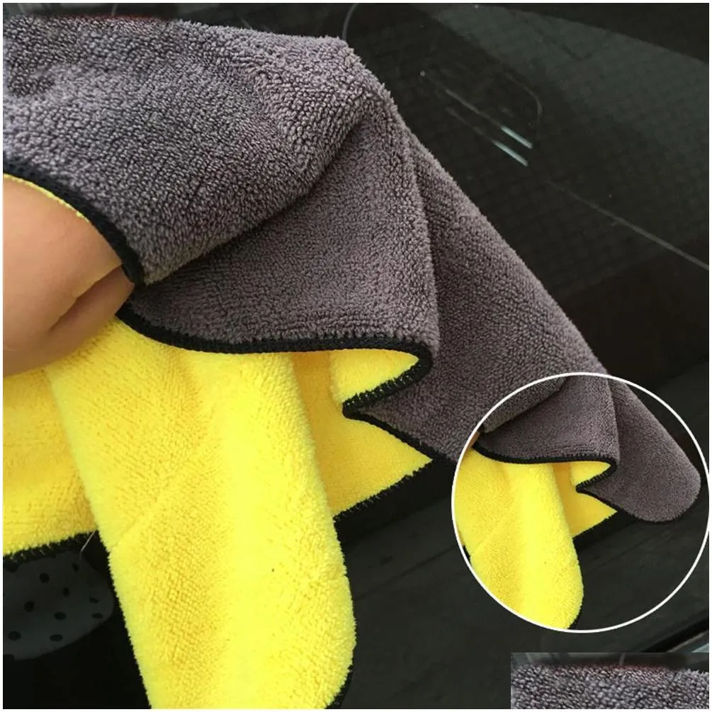car care polishing washing towels washing drying microfiber towel plush thick car cleaning cloth fiber polyester plush299n