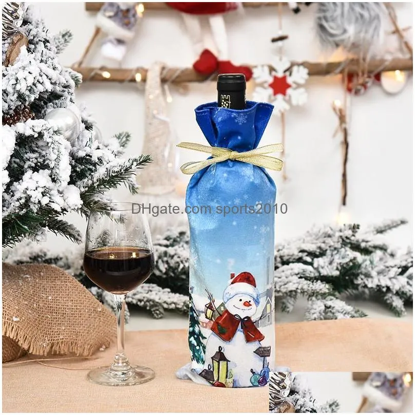 christmas decorations merry wine bottle cobers bag party table decoration for home santa claus champagne cover 5zchristmas