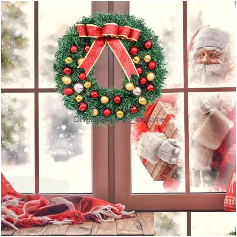 christmas decorations decorative wreath xmas door hangers artificial flowers garland multicolor props 30cm 30/40cm 40cm for