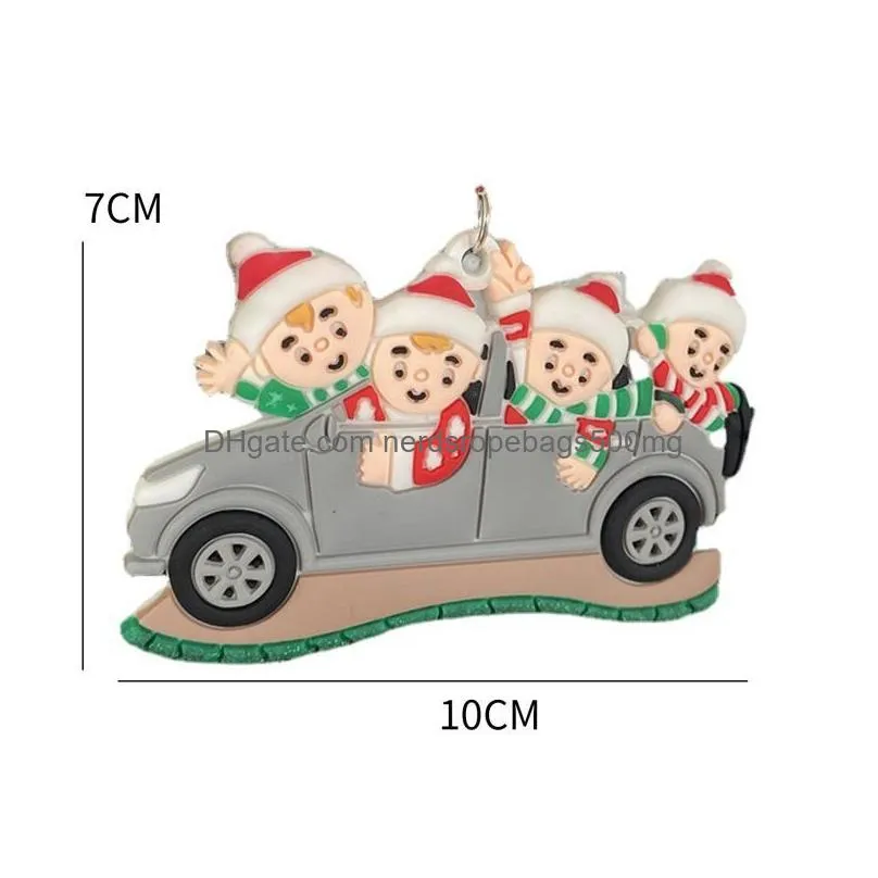 christmas decorations tree pendant hanging decoration pvc diy family blessing car ornament year 2022christmas