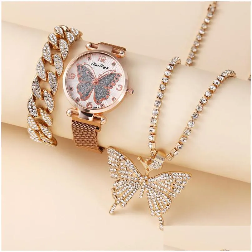 2021 pendant necklaces simple trend fashion personality mesh belt quartz watch martine wester mystery set butterfly pliers sets