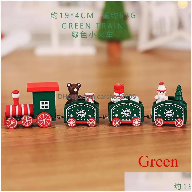 christmas decorations happy year 2023 wooden train ornament merry decoration for home table xmas gifts noel natal navidad 2022