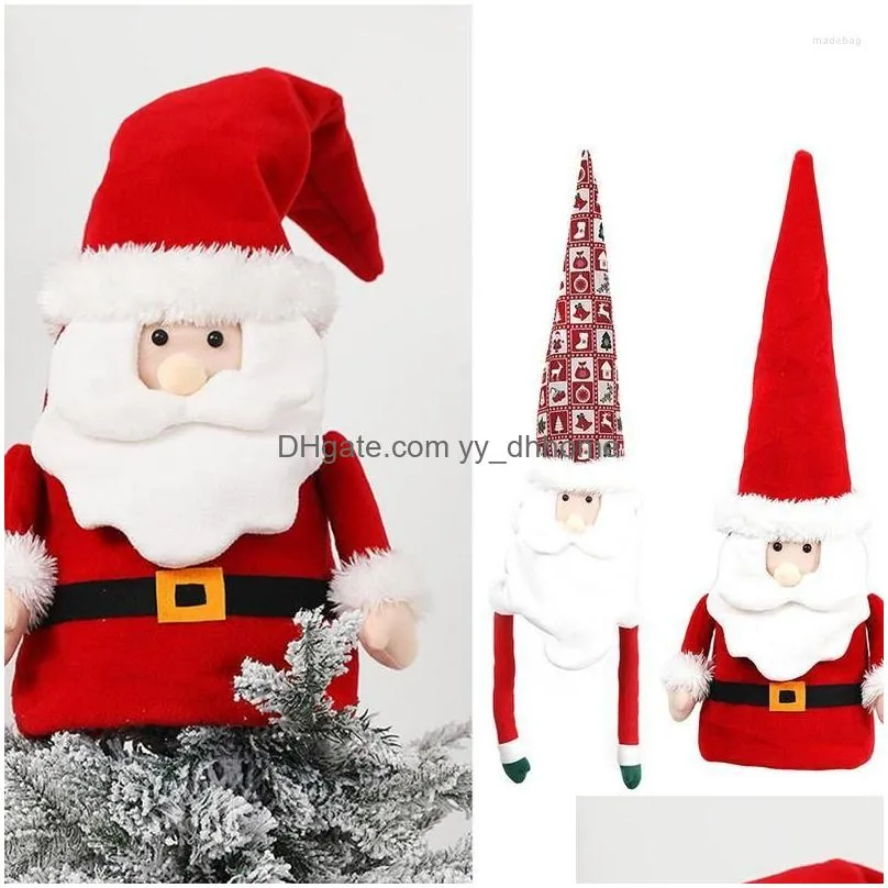 christmas decorations tree topper forest elderly top creative santa hat home decoration accessories jewelr