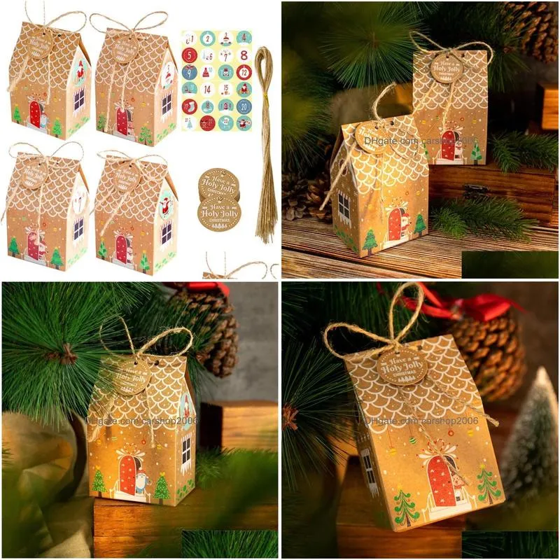 christmas decorations small gift boxes 24 premium design reusable craft paper assorted colors theme for candies cookieschristmas
