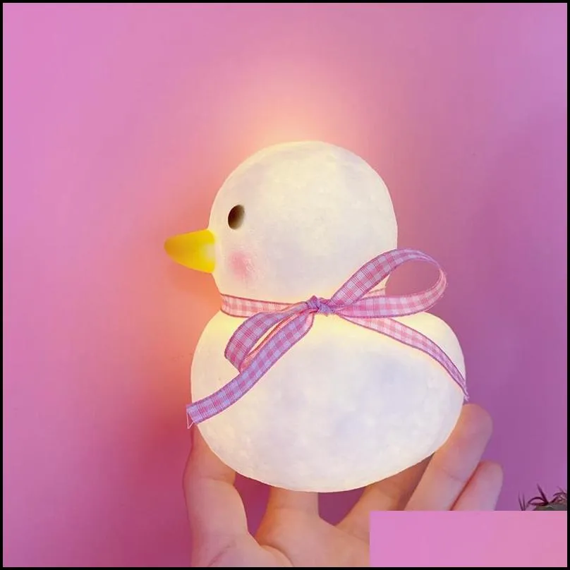 duck decorative lamp baby night light led lights room cute animal lighting bedroom decor kids room decoration luminaria gift 197 n2