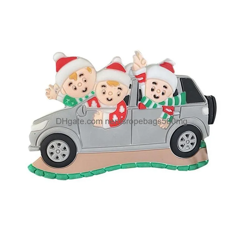 christmas decorations tree pendant hanging decoration pvc diy family blessing car ornament year 2022christmas