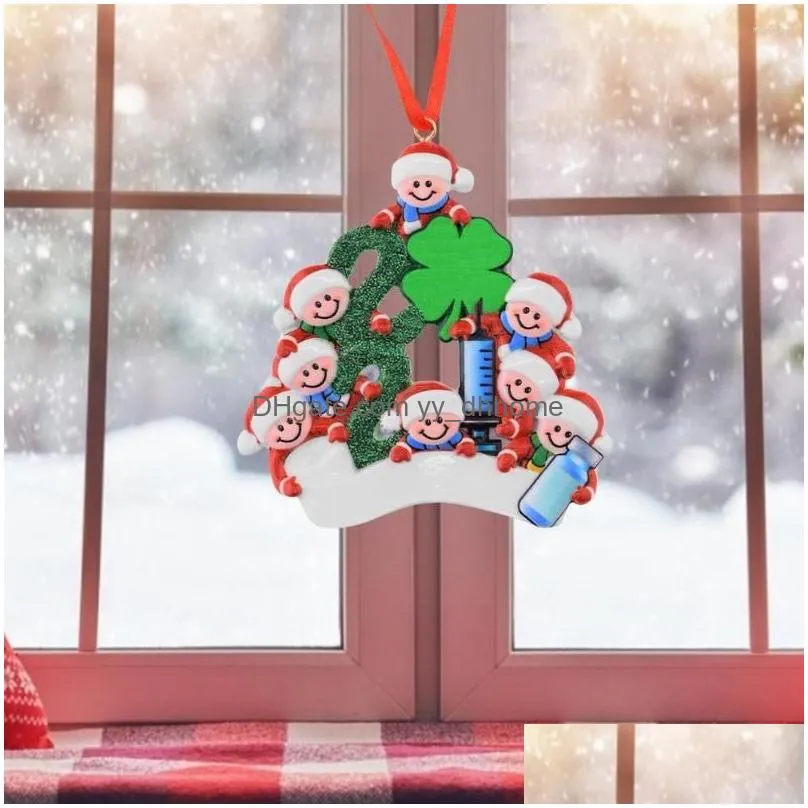 christmas decorations 2022 family diy handwritten wishes snowman resin pendant unique elements tree xmas decor