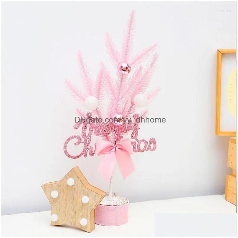 christmas decorations pvc mini artificial tree pink desktop in el shopping malls home ornaments