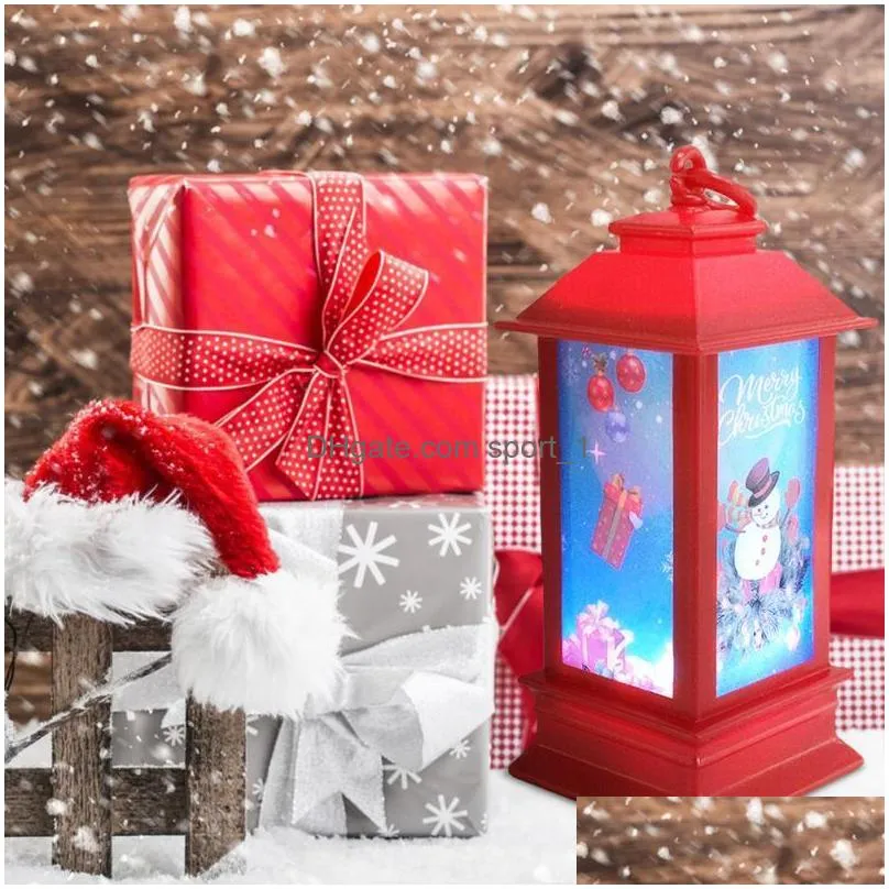 christmas decorations lantern light led electronic candle lights decoration props square lighthouse year gift 2022christmas