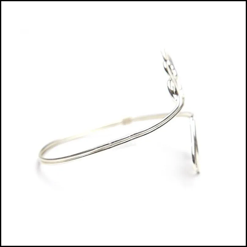 minimalist gold metallic coil upper arm cuff open bracelet armband punk tulip bracelet armband metal armband female