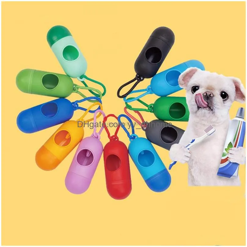 dog cat garbage bag case space capsule convenient clean dog poop bag outdoor park dog walking pet dogs supplies