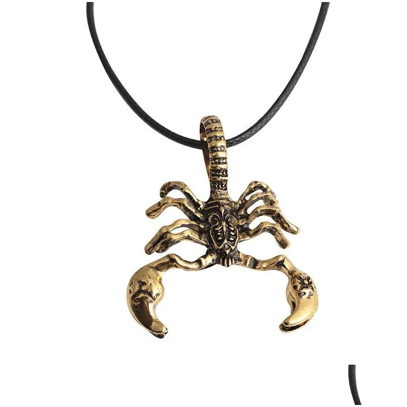 steampunk necklace men chain scorpion jewelry  statement necklace pendant scorpio pendant necklace