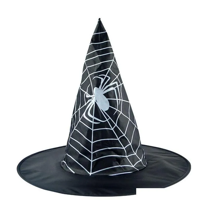 halloween hat decorations hats fashion cap wizard magic spire easter skull circular ghost spider black party 2 8mx f2