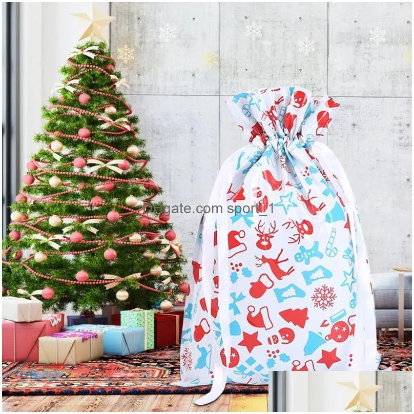 christmas decorations santa gift bag candy snowflake crisp drawstring merry for home year 2022 presents supplieschristmaschristmas