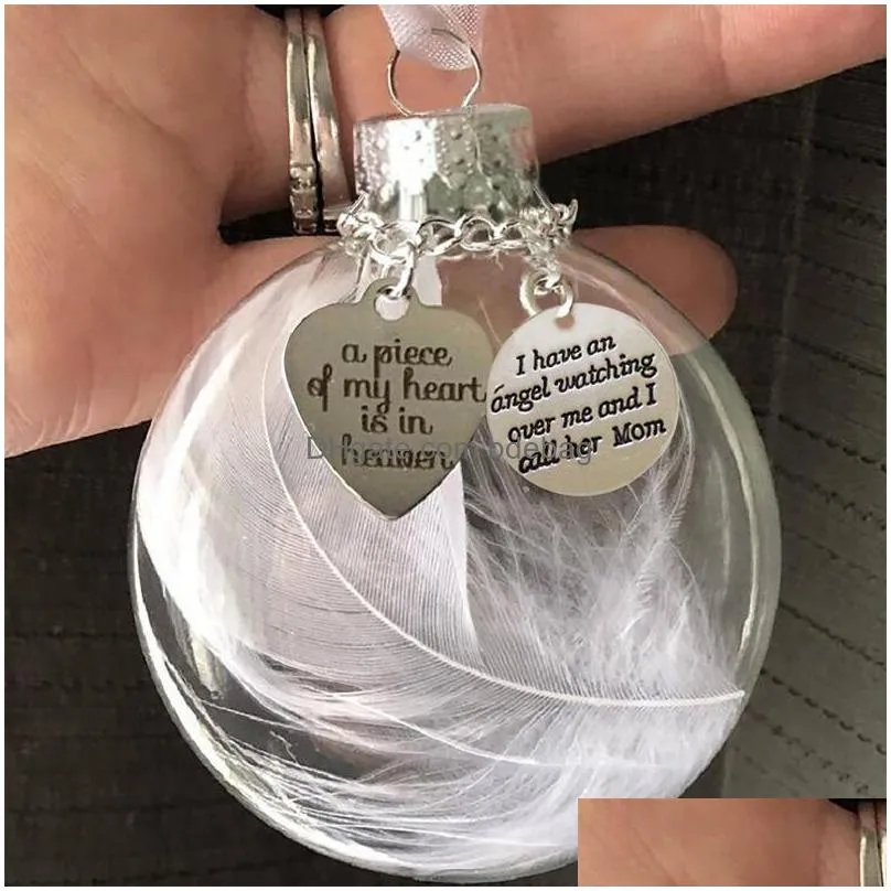 christmas decorations merry angel feather heart charm ball pendant for home kids toys gift decoration family navidad kerst