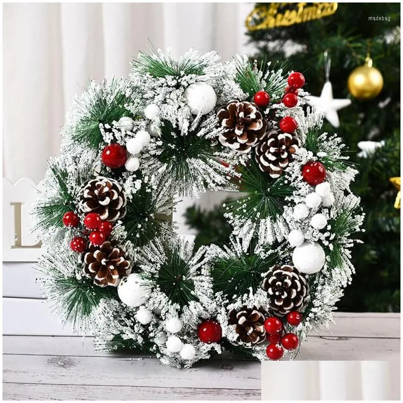 christmas decorations and year decoration wreath handmade simulation door hanging window display props layout decor